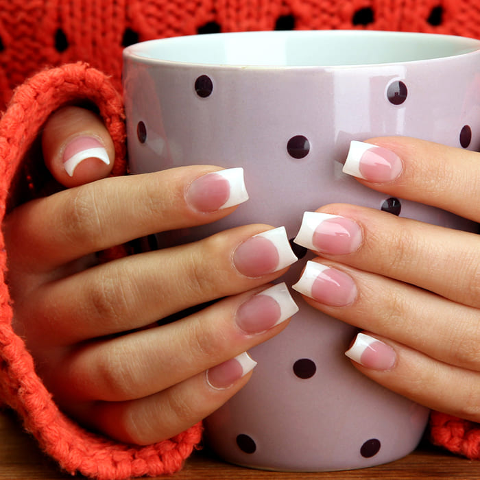 showing nailpolish